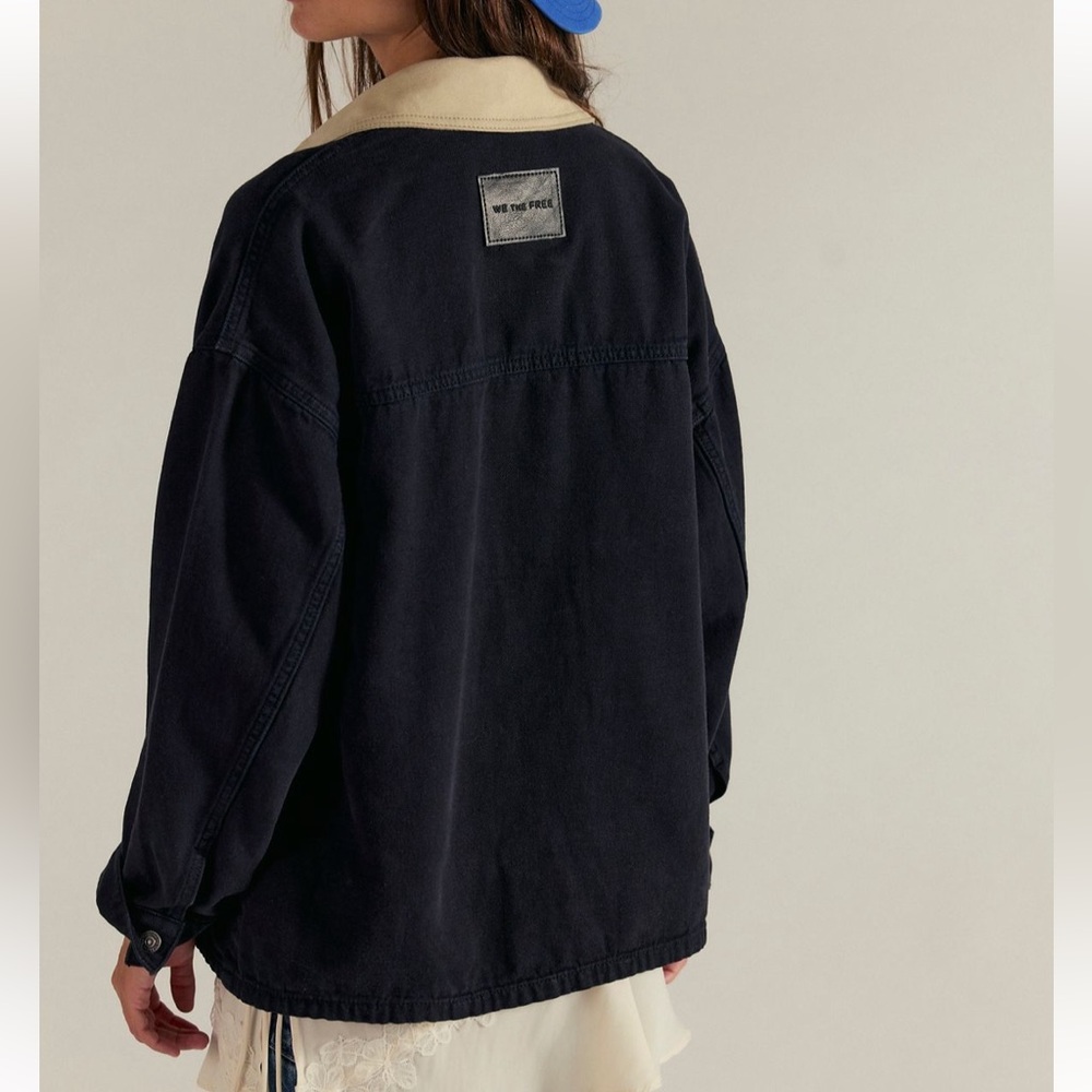 BNWT Free People WTF Lemon Denim Jacket - Picture 2 of 12